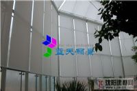 北京御隆会馆玻璃穹顶室内电动卷帘遮阳